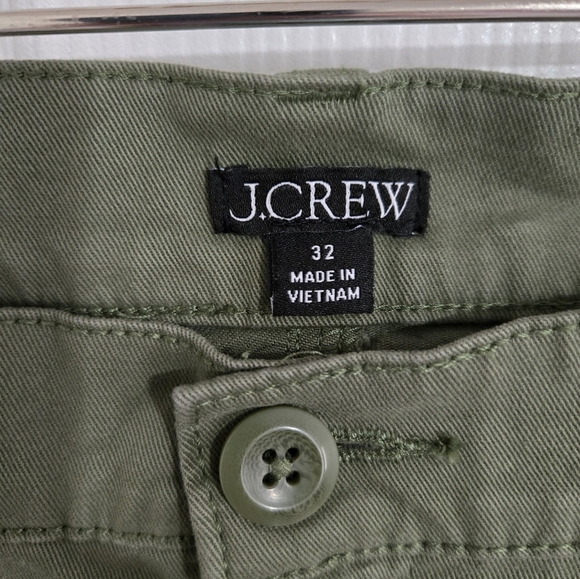 J.Crew Chino Khaki Pants Women's Plus Size 32 Green Ankle Cotton Boho Minimalist - Picture 7 of 13